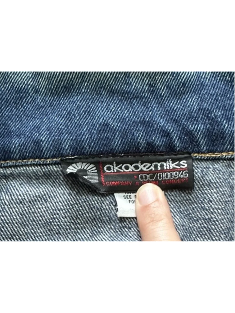 Vintage Y2K Akademiks Denim Jean Jacket Size 2XL Navy Blue Hip Hop